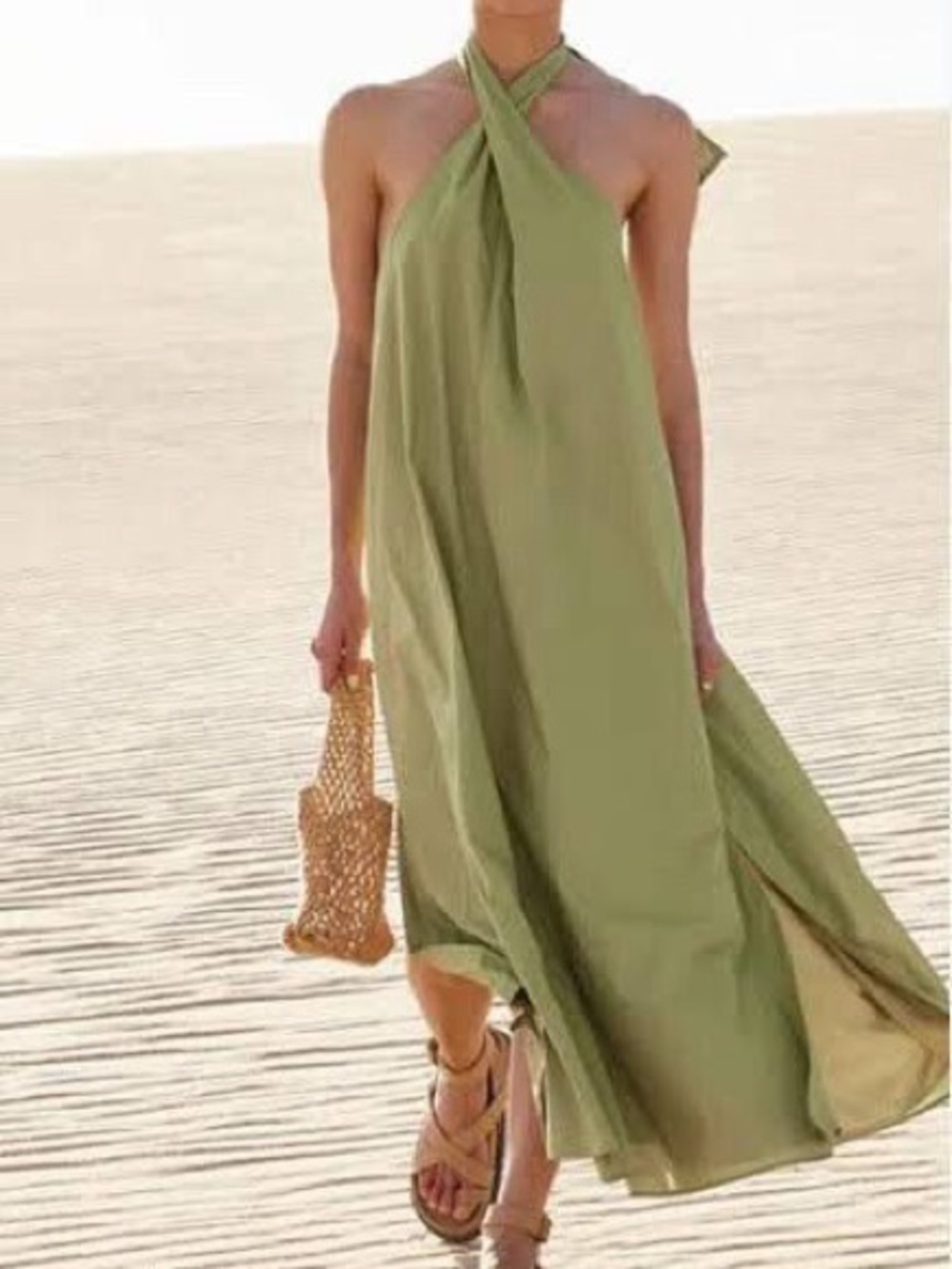 Olivia twisted halter dress